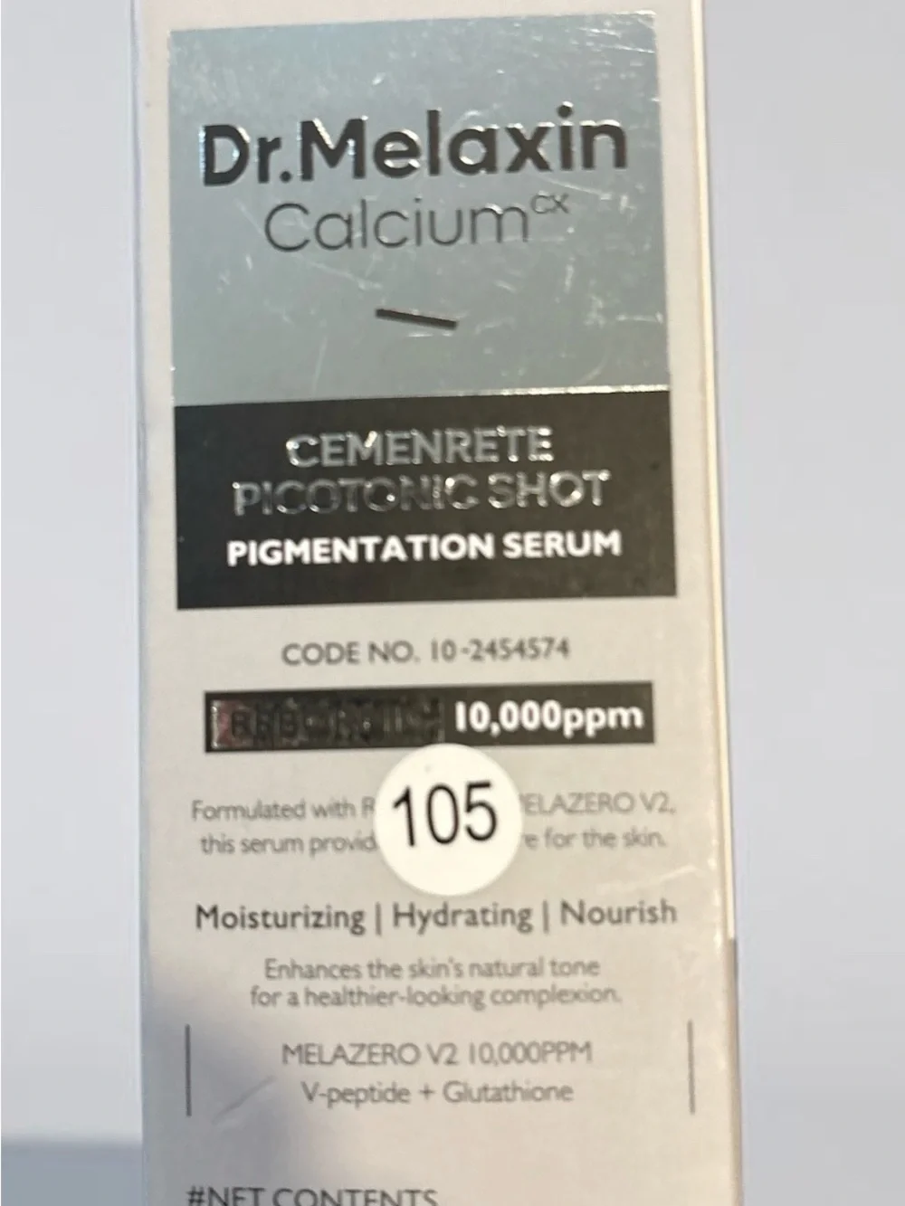 Dr. Melaxin Calcium Cemenrete Picotonic Shot Pigmentation Serum